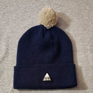 Giro Navy Blue Kids Beanie with Pom Pom